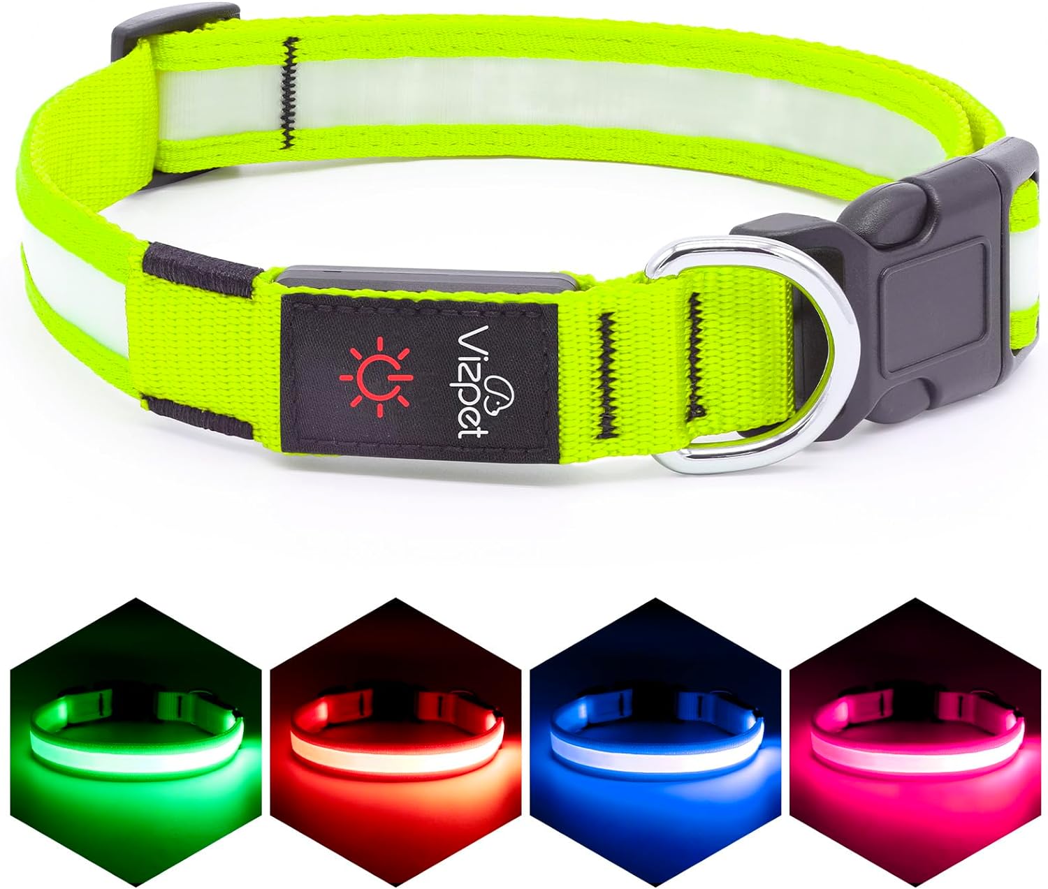 GlowPets™  LED Glowing Dog Collar: Flashing & Rechargeable for Night Safety (Small Dogs)