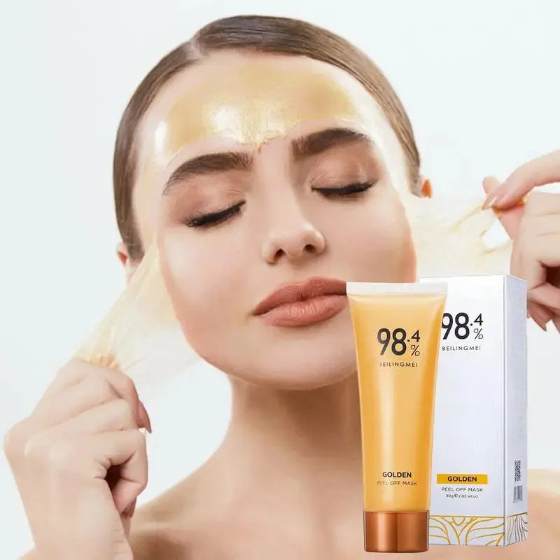 Gold Foil Peel-Off Mask  Anti-Aging Gold Face Mask for Moisturizing Removes Blackheads