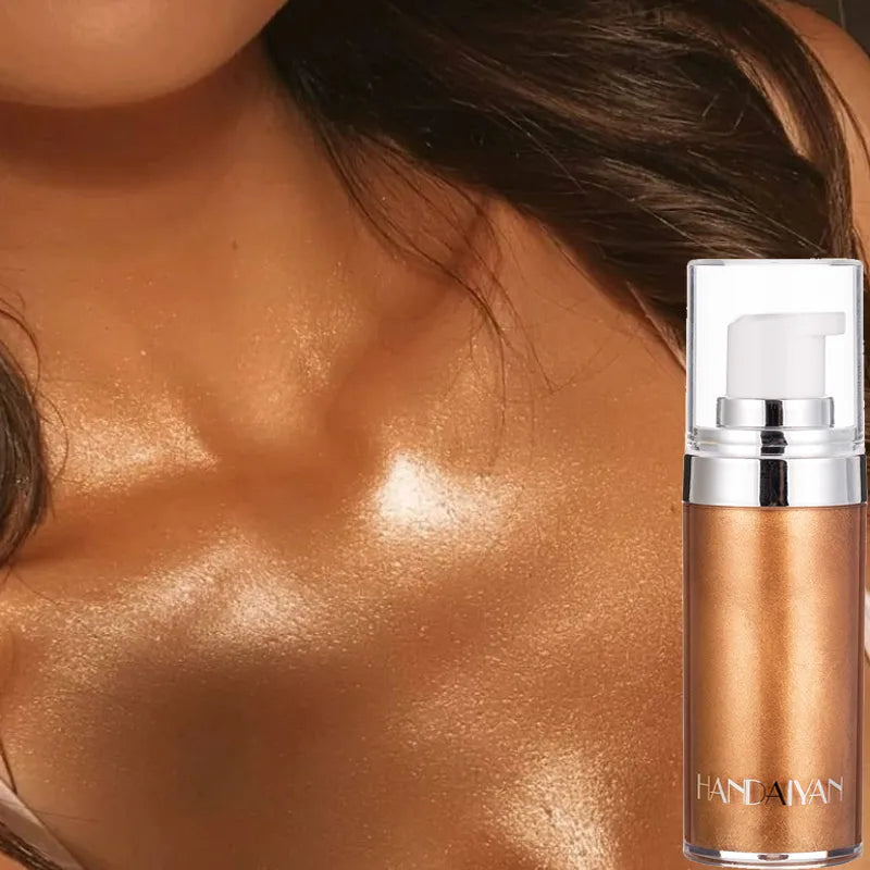 ''ZirconLuxe™   Bronzer Highlighter Smooth Shine Highlight Glow Makeup,Waterproof