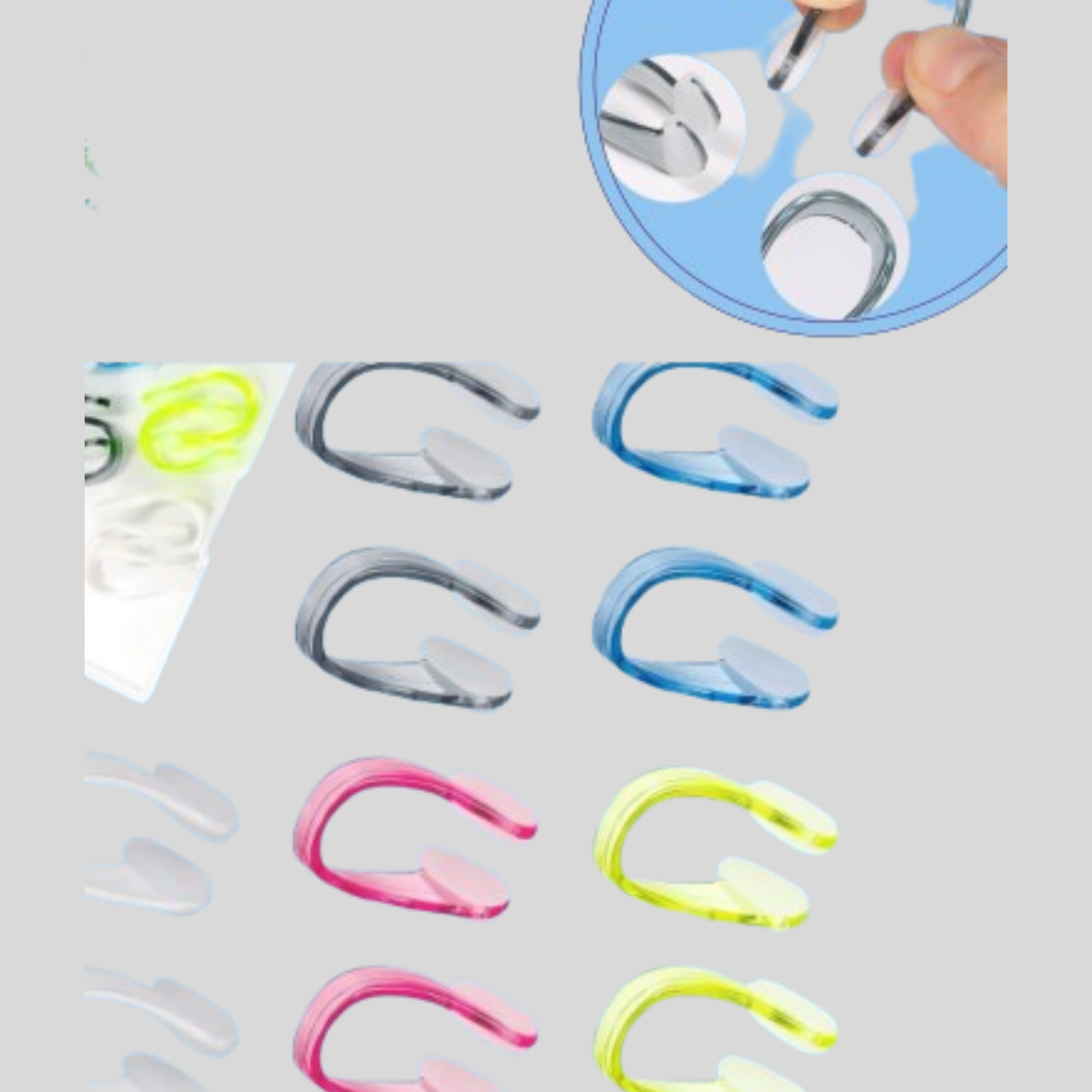 AquaFit 4Pcs Swim Earplug & Nose Clip Kit!
