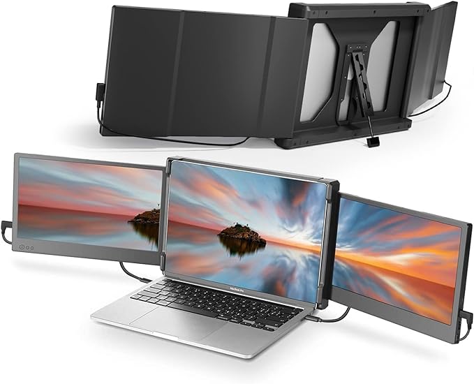 TeamEdge FlexScreen Portable Monitor Boost, Your Productivity with Triple Screen Efficiency.