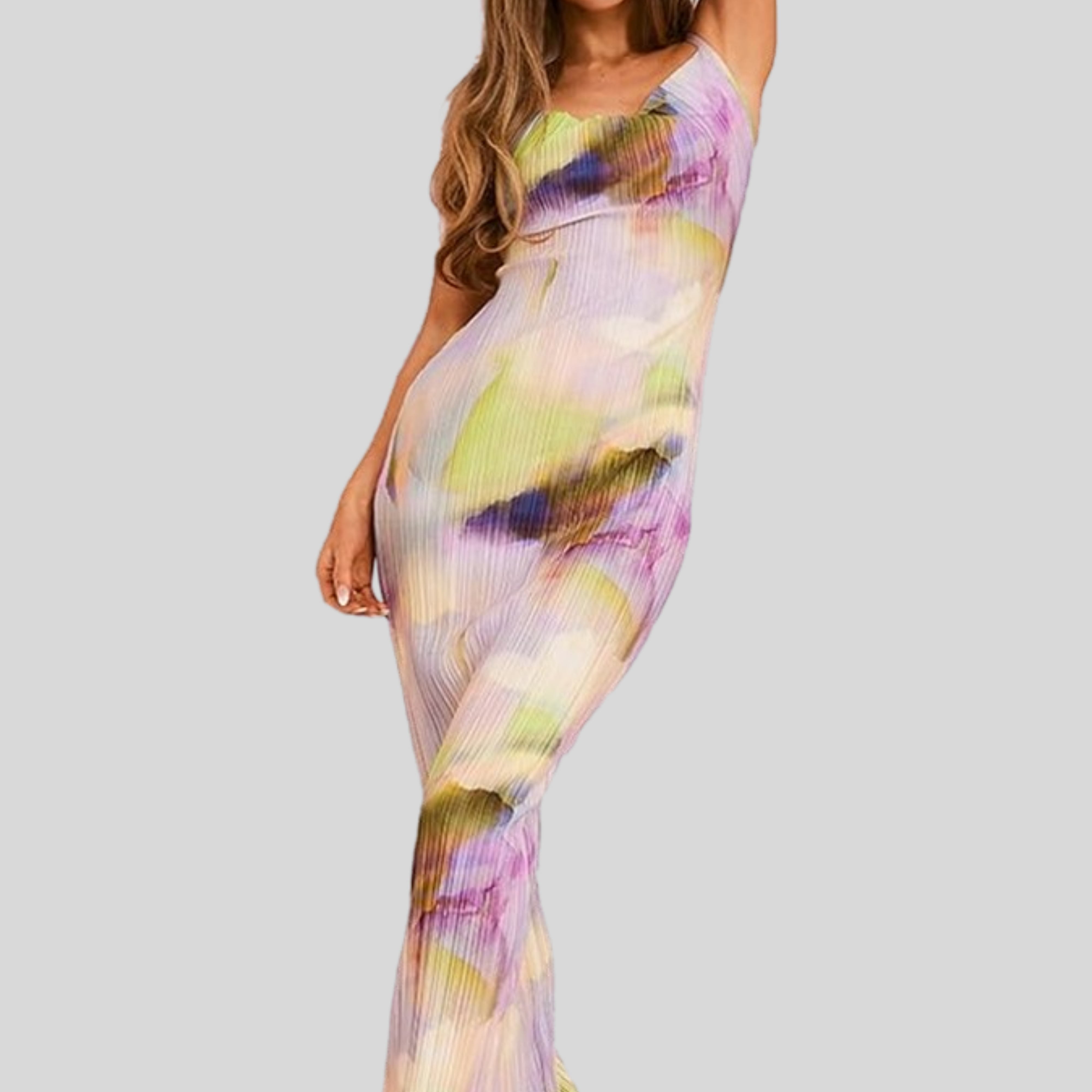 Aisha Elegant Floral Print Maxi Dress for Women.