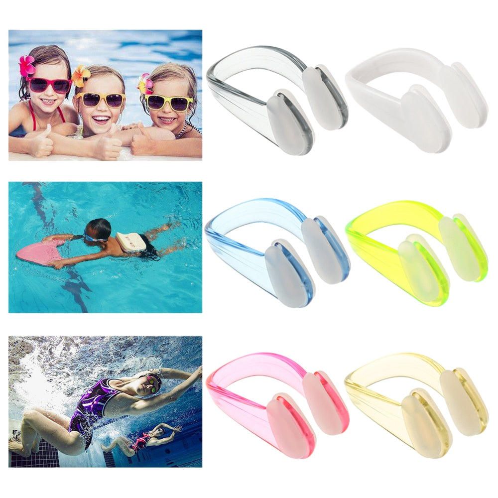 AquaFit 4Pcs Swim Earplug & Nose Clip Kit!